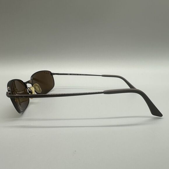 Ray-Ban RB3162 Sleek 012/47 Sunglasses Brown Metal 52-19 Flex Hinge Polarized - Picture 4 of 16
